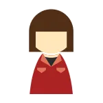 Female Work Clothes Red SVG Icon